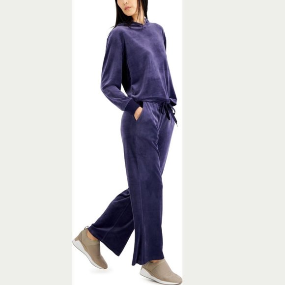 Alfani Other - NWT Alfani Long Sleeve Hooded Velour Pajama Set XXL